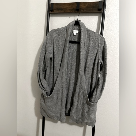 🚨Market & Spruce Antonie Cotton Blend J-Pocket Cardigan in Grey. Medium. - Picture 3 of 8